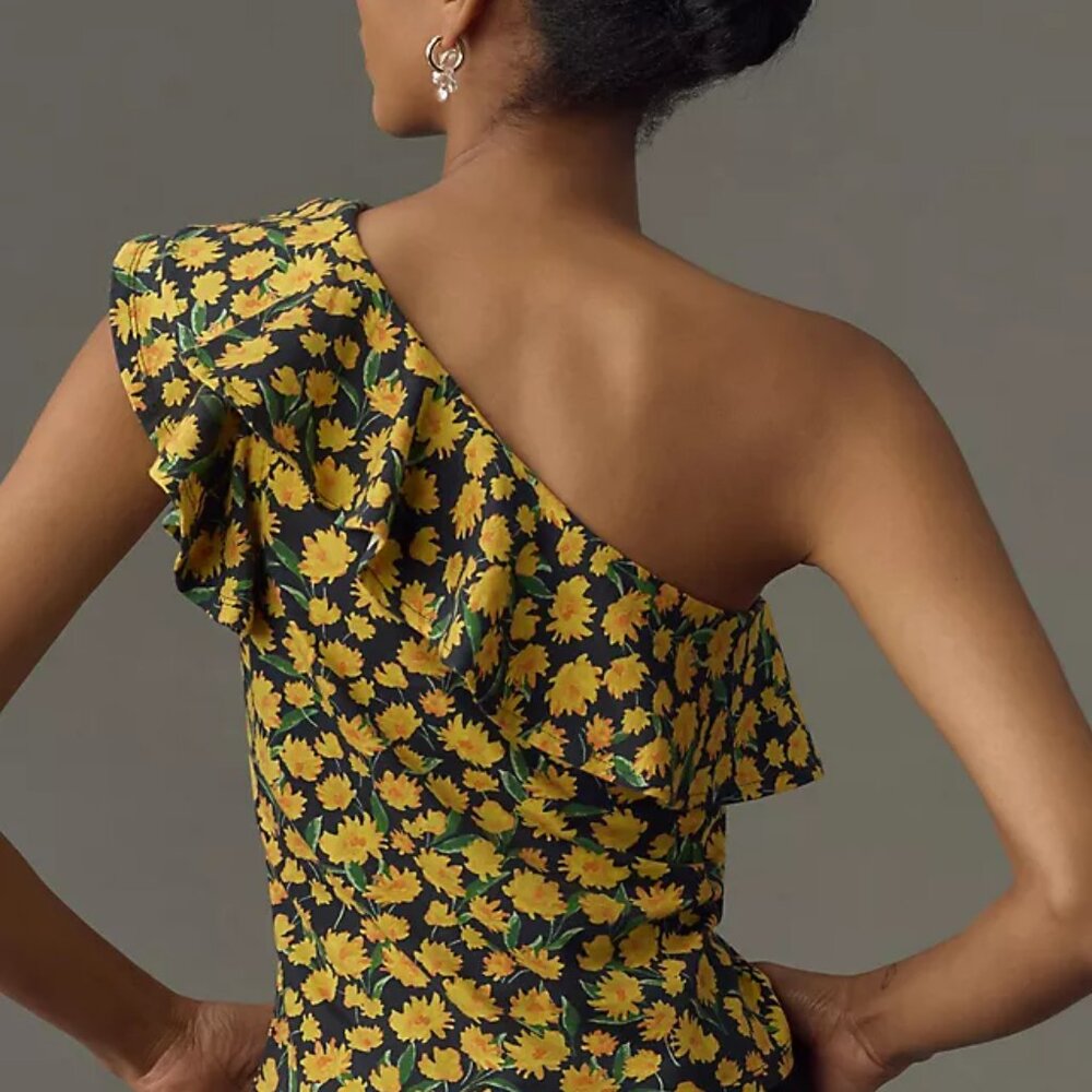 Maeve One-Shoulder Ruffled Top - Picture 2 of 8